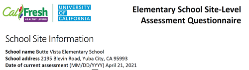TRIENNIAL ASSESSMENT RESULTS